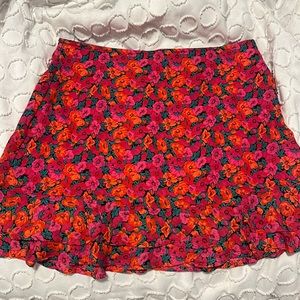 Ruffled Floral Skirt